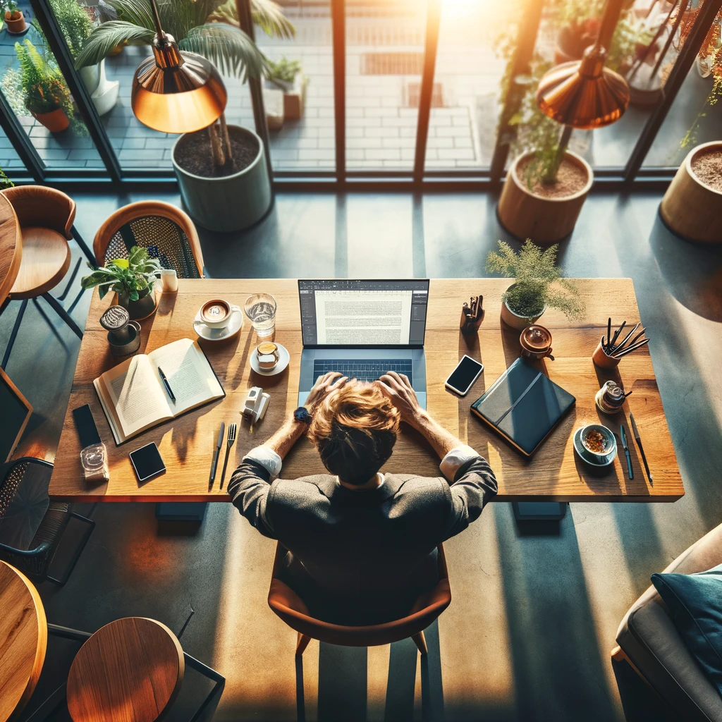 Concept Illustration Of Editor Editing Ai Content